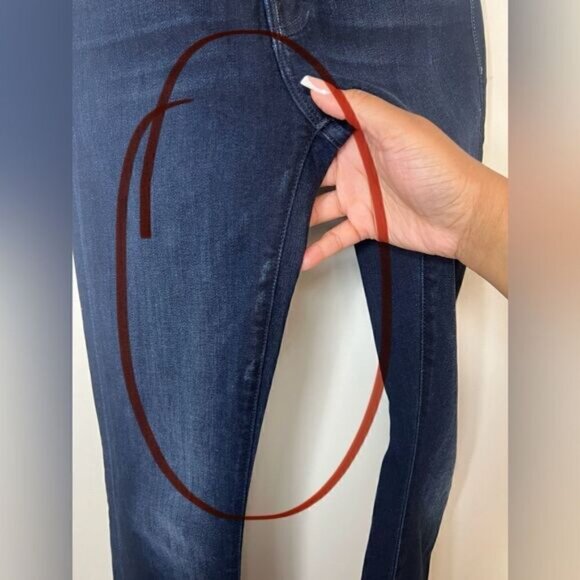 Mother Karaoke In Kyoto Blue High Waisted Pixie Rail Skimp Skinny Jeans 23 - Picture 7 of 14